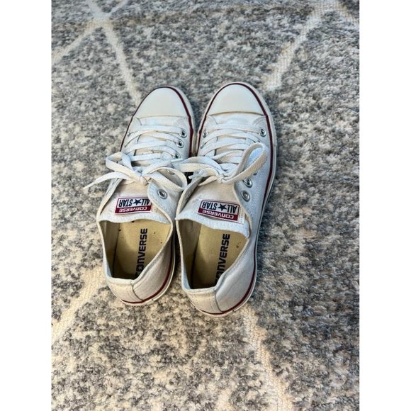 White Low Top Converse All Star - Women's 8, Men's 6 - Picture 5 of 7
